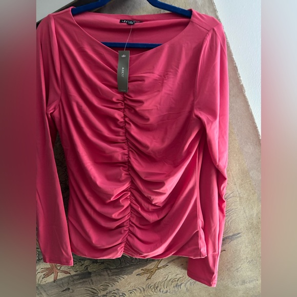 New J Crew Top Dragon Fruit Pink SZ Large - Picture 3 of 4